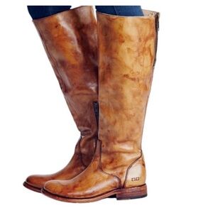 BED STU Tess Distressed Leather Riding Boots BedStu Size 7.5